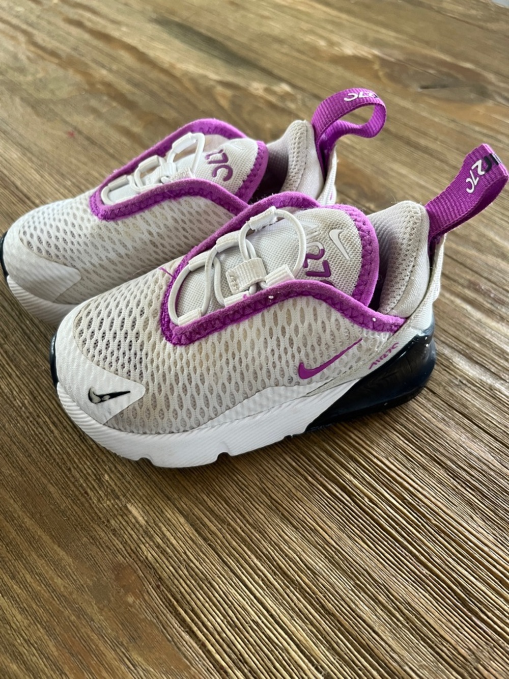 Nike Toddler Baby Kids  Air 270 Slip-On Sneakers - White & Purple